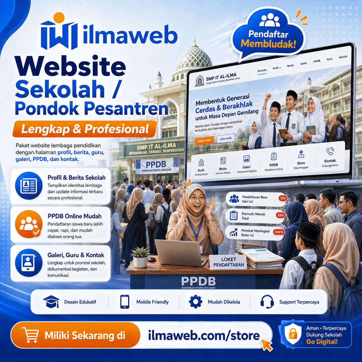 Website Sekolah / Pondok Pesantren gambar 1