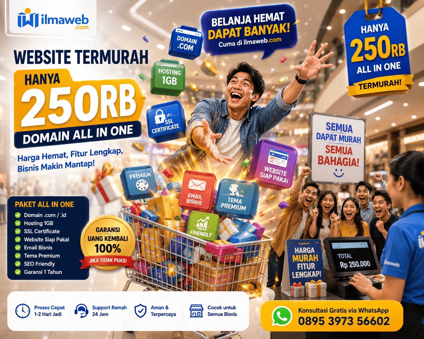 Landing Page Hemat untuk UMKM & Jasa Lokal 250rb Aja gambar 1