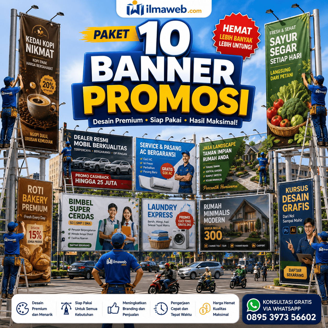 Paket 10 Banner Promosi gambar 1