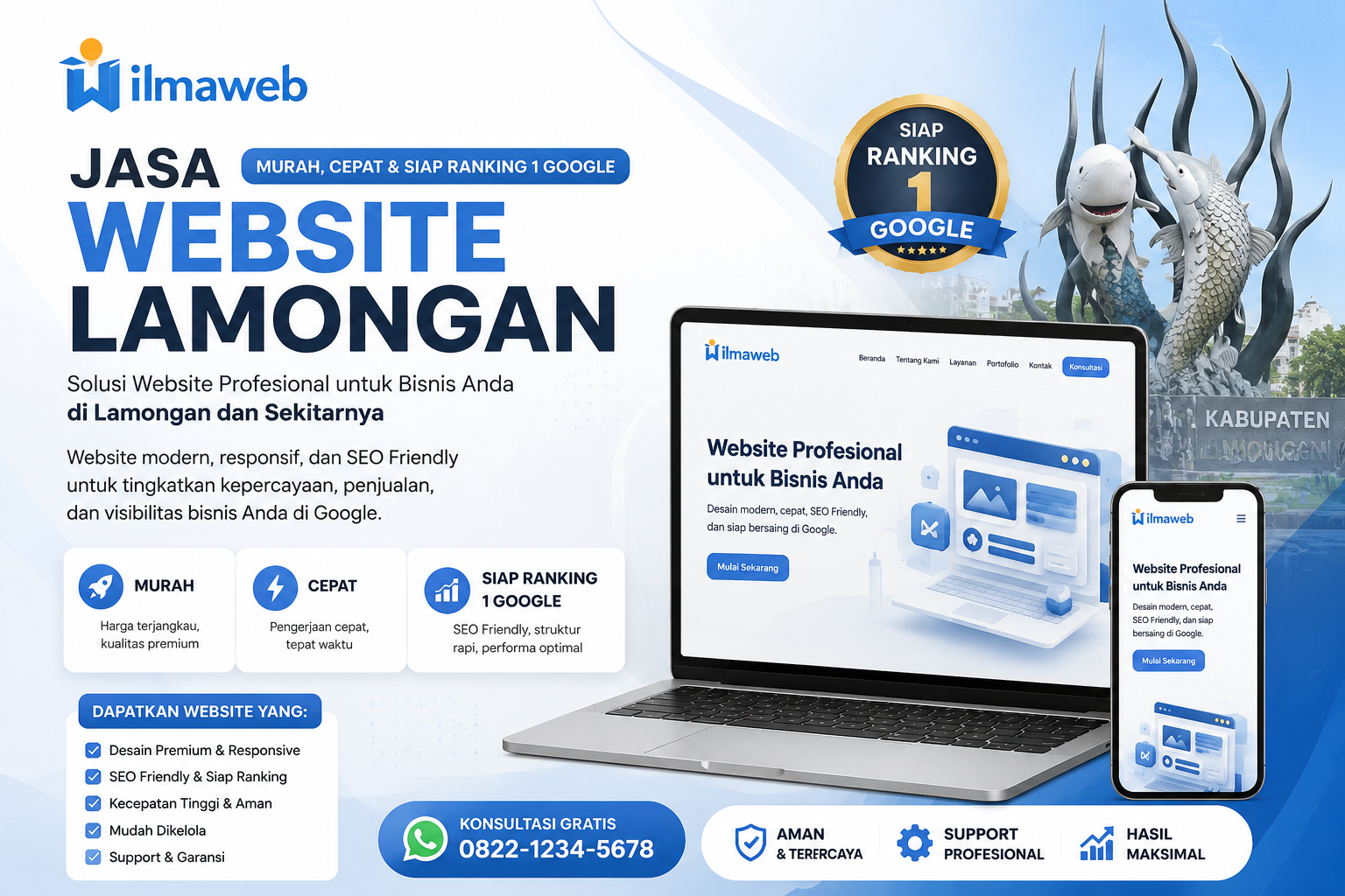 Jasa Website Lamongan Murah, Cepat, dan Siap Ranking 1 Google